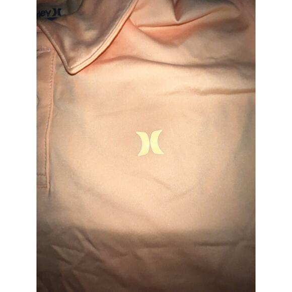 Hurley 3 Button Polo Short Sleeve Boys XXL (18/20) Melon Tint Heather - Picture 4 of 6